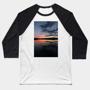Sunset on Ice Lake Baseball T-Shirt